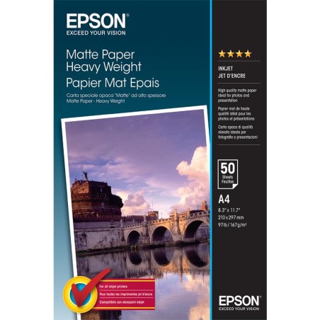 PAPEL EPSON C13S041256 A4 50 HOJAS 167GR.