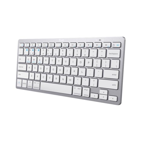 TECLADO TRUST BASICS SLIM WIRELESS BLUETOOTH TKL SILVER