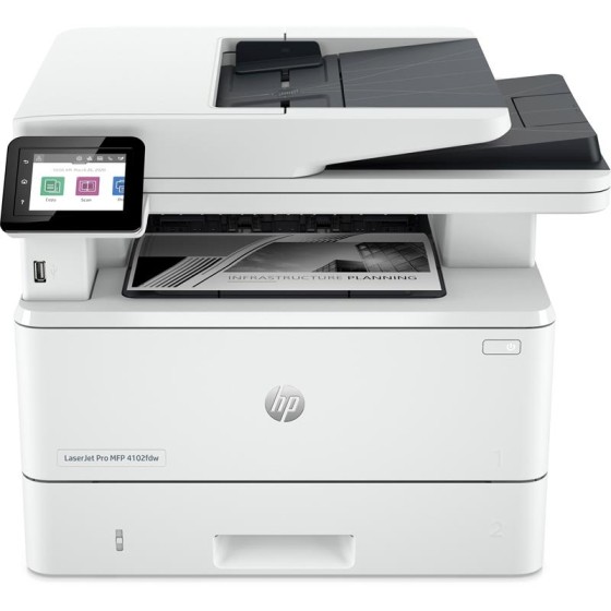 IMPRESORA MFP HP LASER MONOCROMO LASERJET PRO 4102FDN WIFI DUPLEX WHITE