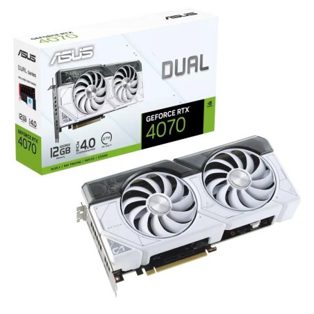 TARJETA DE VIDEO ASUS RTX4070 DUAL WHITE EDITION 12GB GDDR6X PCIE 4.0