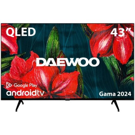 TELEVISOR QLED DAEWOO 43 4K UHD USB SMART TV ANDROID WIFI BLUETOOTH DOLBY