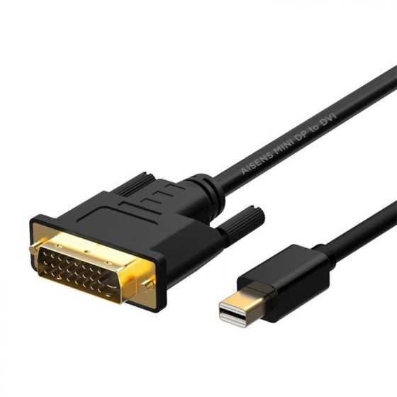 CABLE CONVERSOR AISENS MINI DISPLAYPORT A DVI MINI DP/M A DVI/M BLACK