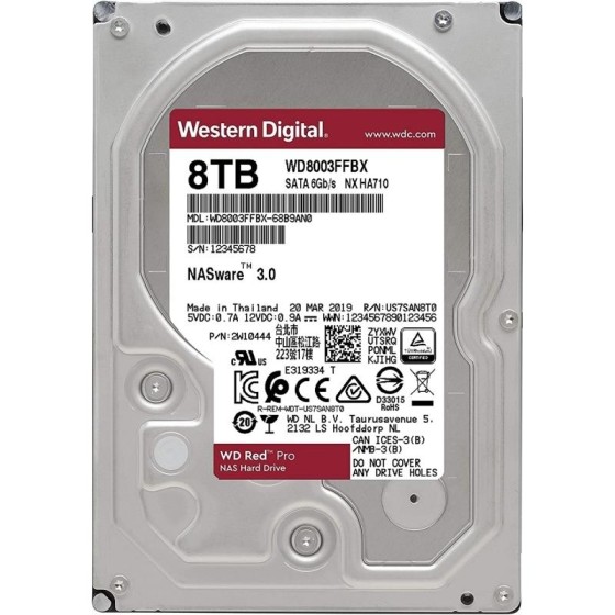 DISCO DURO WESTERN DIGITAL 8TB 3,5 SATA RED PRO