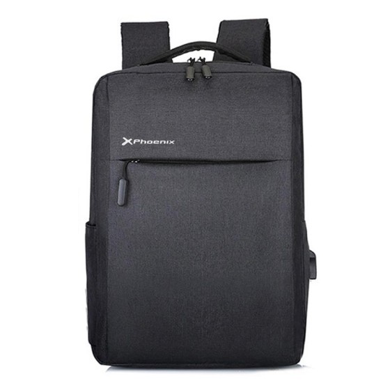 MOCHILA PHOENIX MICHIGAN 15.6 BLACK + CABLE USB