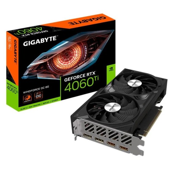 TARJETA DE VIDEO NVIDIA GIGABYTE RTX4060TI WINDFORCE OC 8GB GDRR6