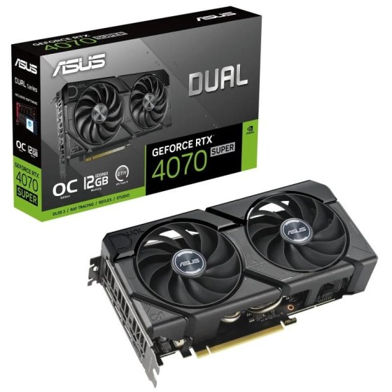 TARJETA DE VIDEO ASUS RTX4070 SUPER DUAL 2X OC 12GB GDDR6X PCI 4.0