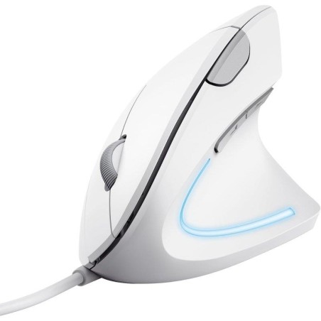 RATON TRUST VERTO USB ERGONOMIC WHITE