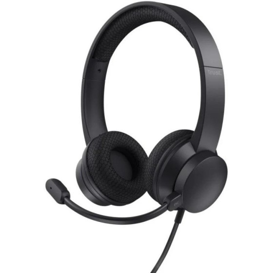 AURICULARES + MICROFONO TRUST HS-260 HEADSET ENC USB-A/USB-C BLACK