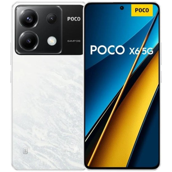 SMARTPHONE XIAOMI POCO X6 6.67 FHD+ SNAPDRAGON 12GB/256GB/64MPX/5G WHITE