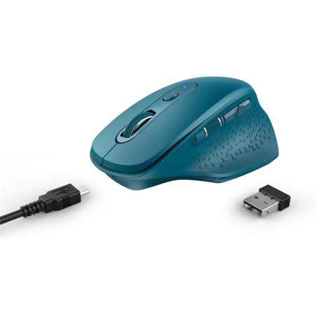 RATON TRUST OZAA ERGONOMICO RECARGABLE WIRELESS BLUE