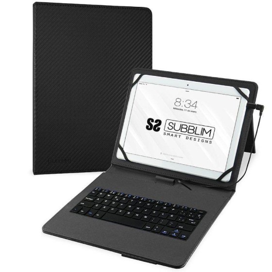 FUNDA SUBBLIM CON TECLADO KEYTAB PRO USB-C TABLET 10.1-11 BLACK