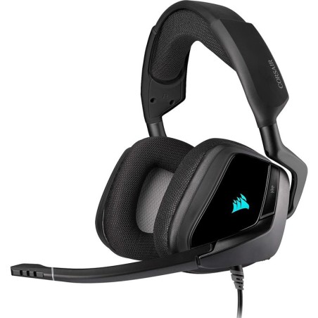 AURICULARES + MICROFONO CORSAIR VOID USB ELITE GAMING HEADSET RGB 7.1 BLACK