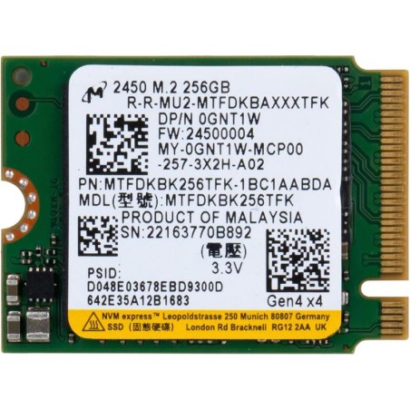 DISCO DURO SSD MICRON 256GB NVME 2230 M2