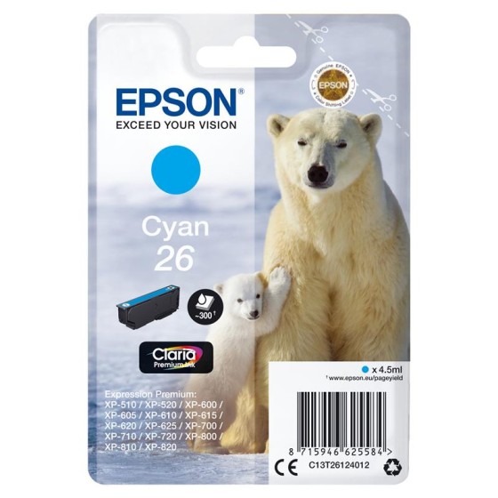 TINTA EPSON C13T26124012 T2612 CYAN