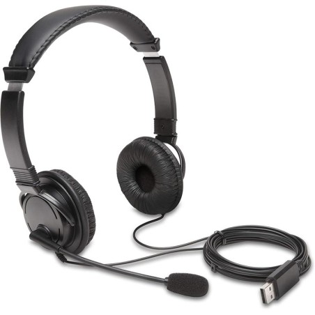 AURICULARES + MICROFONO KENSINGTON K97601WW USB BLACK