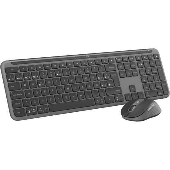 TECLADO + RATON LOGITECH MK950 SIGNATURE SLIM BUSINESS WIRELESS BT BLACK