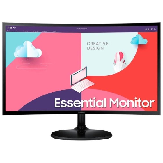 MONITOR SAMSUNG ESSENTIAL S3 24 CURVO LED FULL HD HDMI + VGA