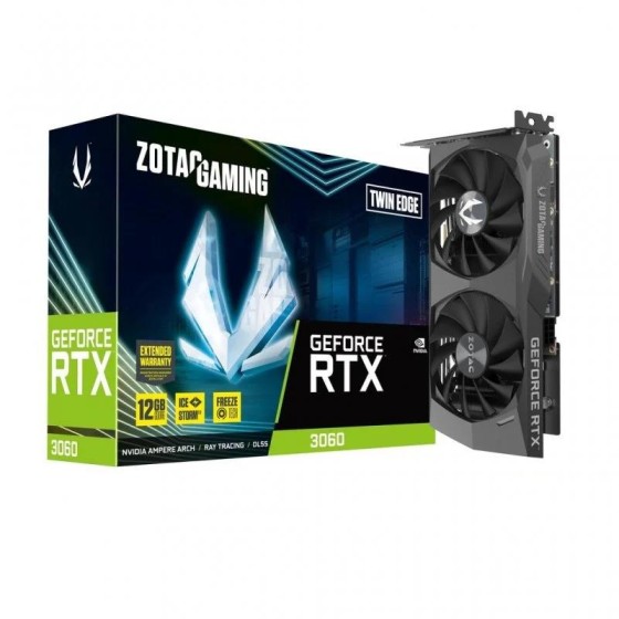 TARJETA DE VIDEO ZOTAC RTX3060 TWIN EDGE GAMING 12GB HDMI DP