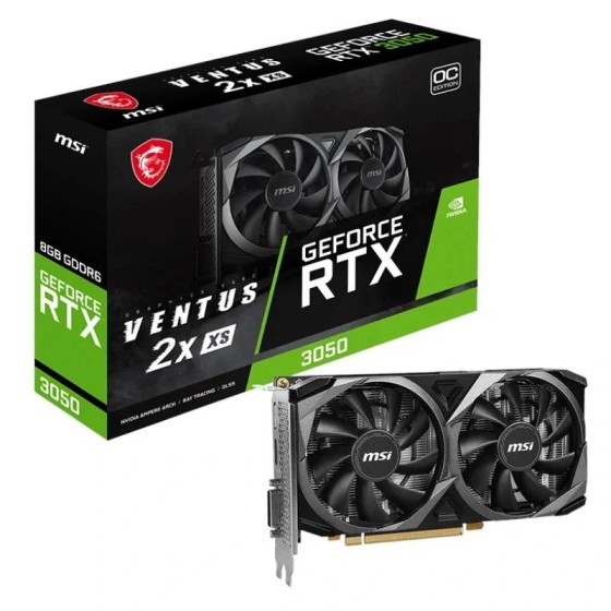 TARJETA DE VIDEO MSI RTX3050 VENTUS 2X XS OC 8GB DDR6