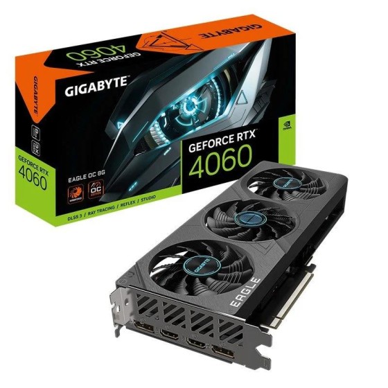 TARJETA DE VIDEO NVIDIA GIGABYTE RTX4060 2X EAGLE OC 8GB GDRR6 DP HDMI