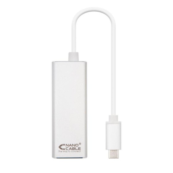 CABLE CONVERSOR USB-C ETHERNET RJ45 GIGABIT 15CM SILVER