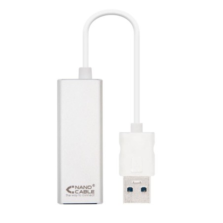 ADAPTADOR NANOCABLE USB 3.0 ETHERNET RJ45 GIGABIT 15CM SILVER