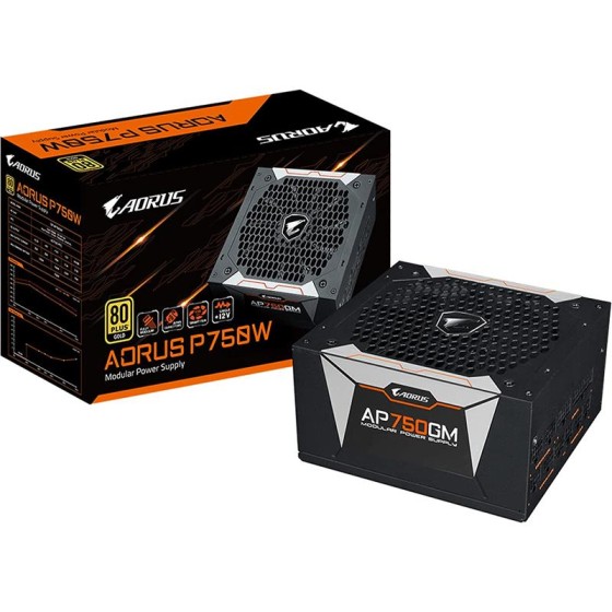 FUENTE DE ALIMENTACION GIGABYTE UD 750W  80+ MODULAR ATX GOLD