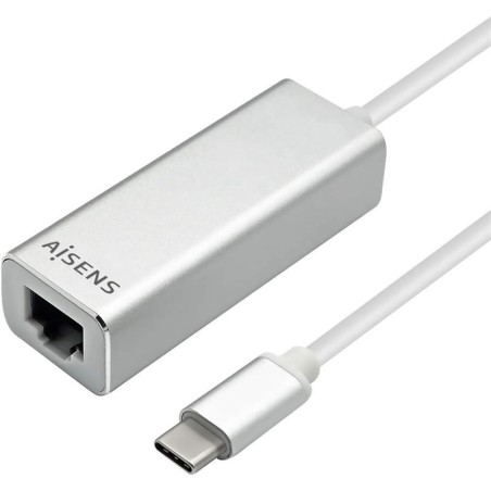 ADAPTADOR AISENS USB-C - ETHERNET RJ45 GIGABIT + 3XUSB 3.0 15CM SILVER