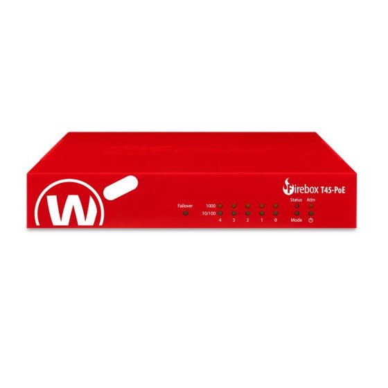 FIREWALL WATCHGUARD FIREBOX T45-POE NFR 1YR BASIC SECURITY SUITE