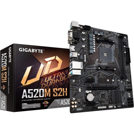 PLACA BASE GIGABYTE GA-A520M-S2H AMD VGA + DVI + HDMI