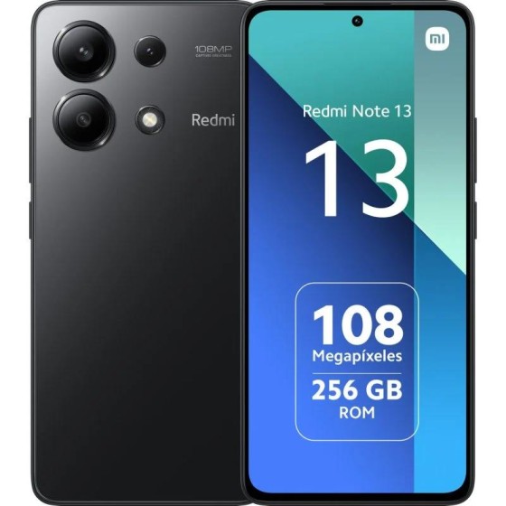 SMARTPHONE XIAOMI REDMI NOTE 13 6.67 FHD+ 8GB/256GB/108MP/NFC/4G BLACK