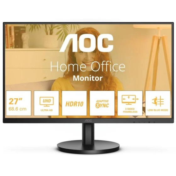 MONITOR AOC 27 4K UHD MULTIMEDIA HDMI DP BLACK