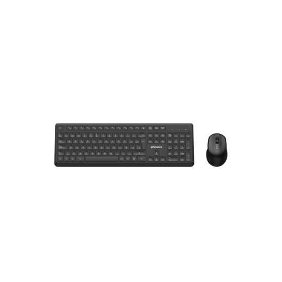 TECLADO + RATON PHOENIX WIRELESS 1600DPI BLACK