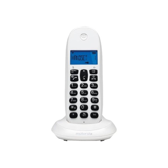 TELEFONO MOTOROLA C1001 CALL BLOCKING DECT WIRELESS WHITE