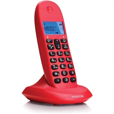 TELEFONO MOTOROLA C1001 LB+ DECT  WIRELESS CEREZA