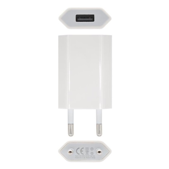 CARGADOR SMARTPHONE NANOCABLE USB 5V-1A WHITE