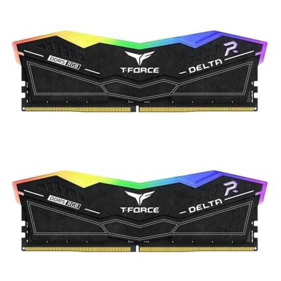 KIT MEMORIA RAM TEAMGROUP DELTA 32GB (2X16GB) DDR5 6000MHZ RGB CL38 BLACK