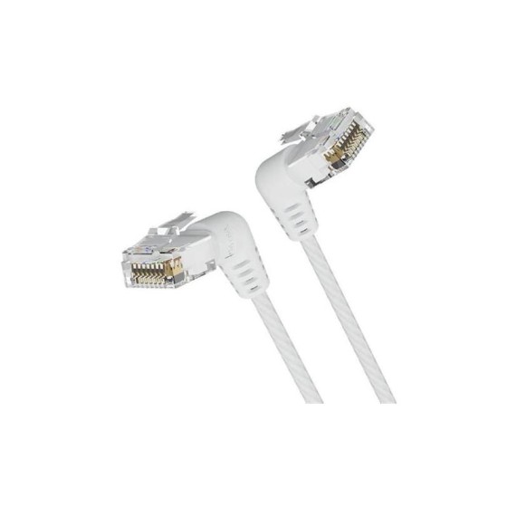 CABLE DE RED CAT.6A UTP 0.5M VENTION CABEZA ROTATORIA 360º  WHITE