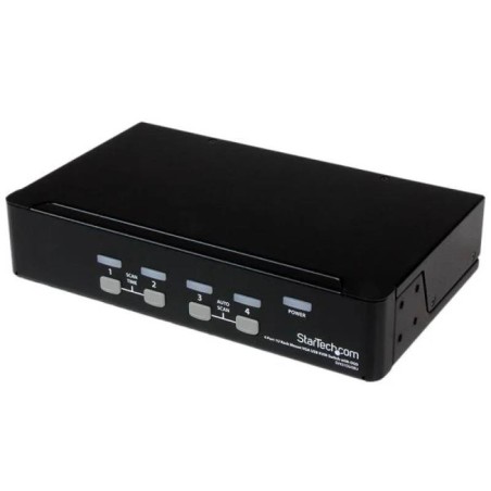 SWITCH CONMUTADOR KVM STARTECH 4 PUERTOS VGA USB 2.0 RACK 1U