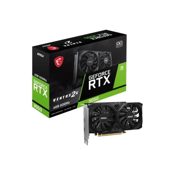 TARJETA DE VIDEO MSI RTX3050 VENTUS 2X E OC 6GB DDR6