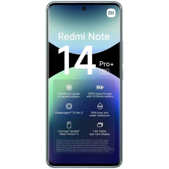 SMARTPHONE XIAOMI REDMI NOTE 14 PRO+ 6.67 12GB/512GB/200MP/NFC/5G BLUE