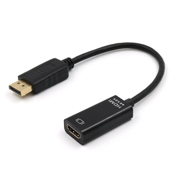 CABLE CONVERSOR ONEWAY DISPLAYPORT A HDMI DP/M-HDMI/H 4K 15CM BLACK