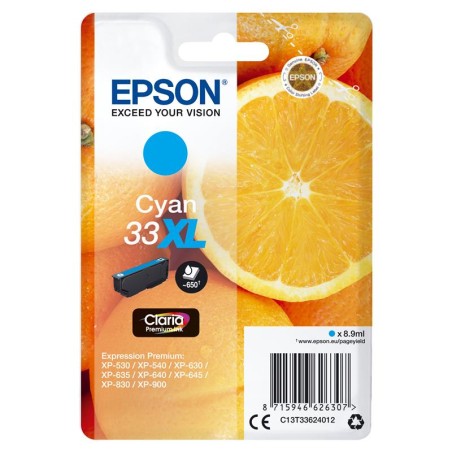 TINTA EPSON C13T33624012 CYAN XL 33XL