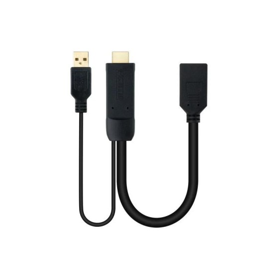 CABLE CONVERSOR NANOCABLE HDMI A DISPLAYPORT 20CM BLACK