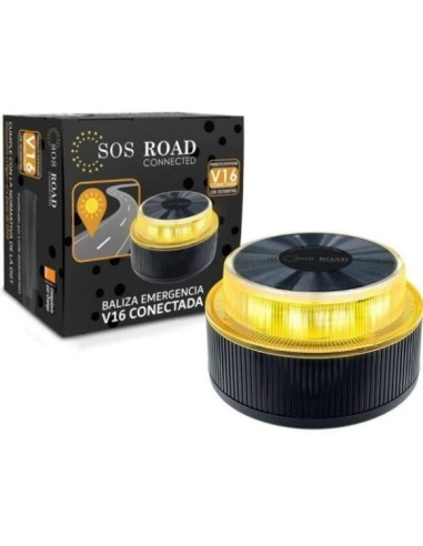 BALIZA EMERGENCIA COCHE CONNECTED V16 HOMOLOGADO DGT 3.0 GPS