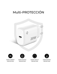 CARGADOR DE PARED SUBBLIM GAN USB-C 20W WHITE 2