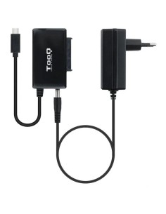 ADAPTADOR USB 3.0 USB-C TOOQ DISCO DURO SATA 2.5/3.5 ALIMENTADOR BLACK 2