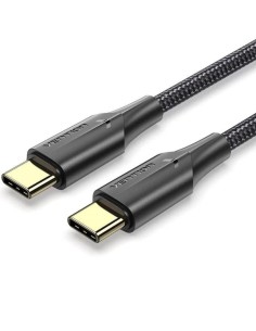 CABLE USB-C VENTION TIPO USB-C/M - USB-C/M 3A 60W LED 1M BLACK