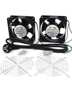 VENTILADOR DOBLE 12 CM POWERGREEN ARMARIO RACK