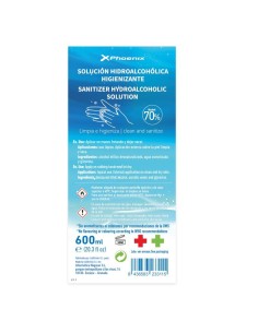 GEL HIDROALCOHOLICO PHOENIX 600ML 2